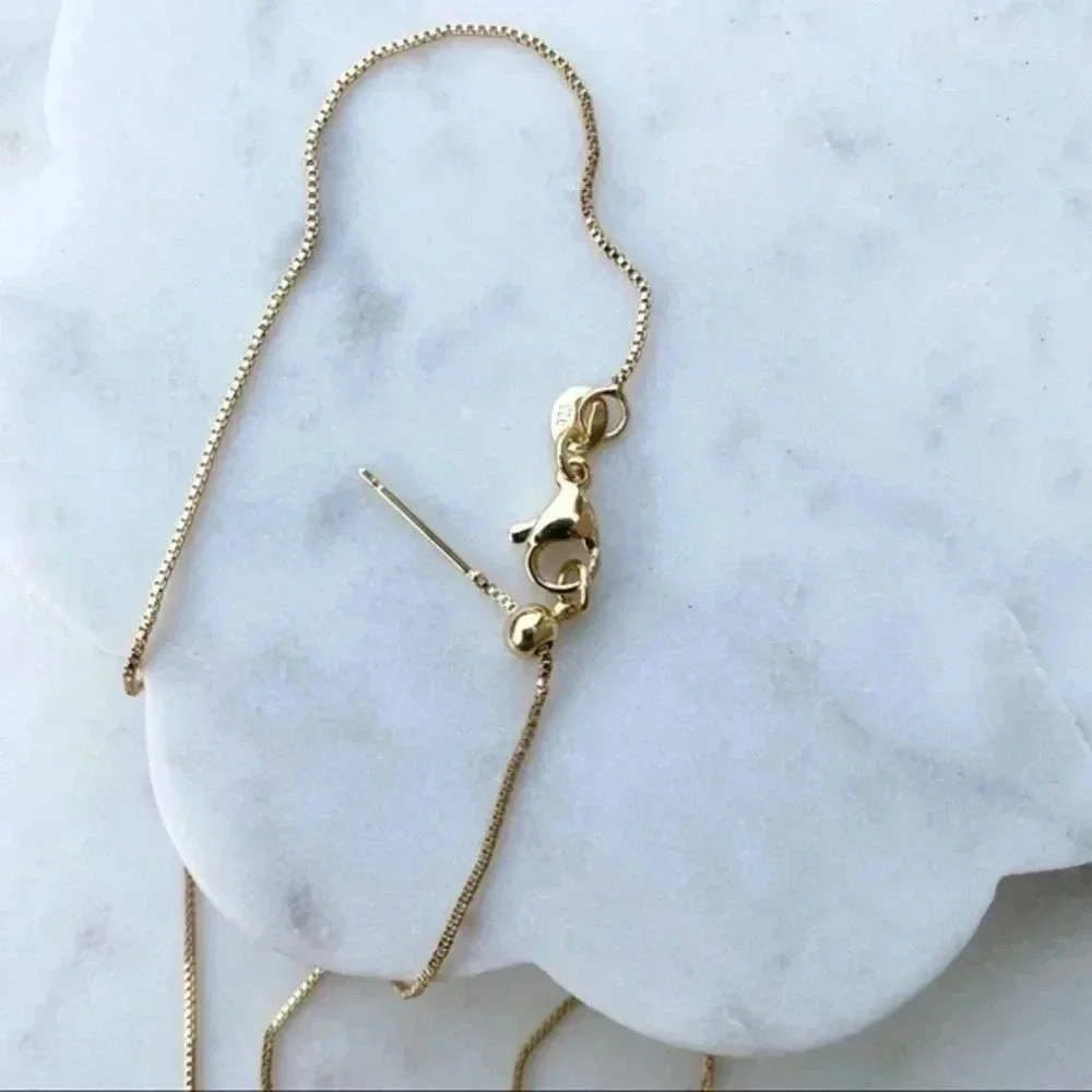 GOLD Cross Necklace for woman | Dainty Cross Necklace | CZ Pendant Cross Pendant - Picture 3 of 5